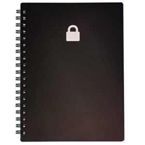 nokingo spiral password book with tabs – 5×7 inch password organizer with alphabetical tabs for internet login, website, username, password. password keeper for home or office