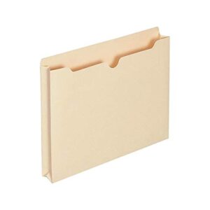 staples 440373 file jackets with reinforced tab 2-inch expansion letter size manila 50/bx