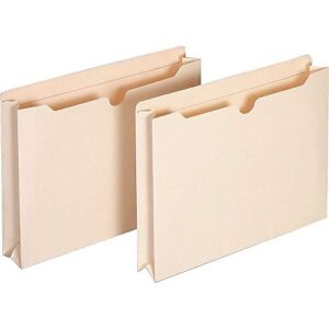 Staples 440373 File Jackets With Reinforced Tab 2-Inch Expansion Letter Size Manila 50/Bx