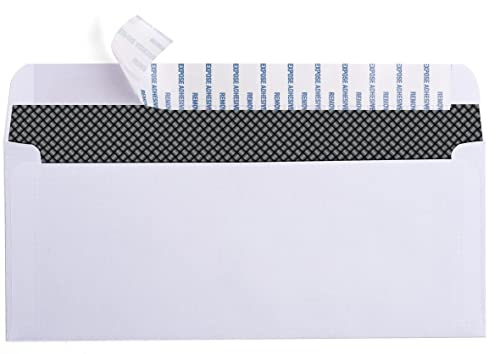 500 Self Seal QuickBooks Double Window Security Check Envelopes - for Business Laser Checks, Ultra Security Tinted, Self Adhesive Peel & Seal White, Size 3 5/8 x 8 11/16-24lb NOT for INVOICES