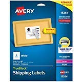 avery shipping address labels, laser & inkjet printers, 60 labels, 3-1/3×4 labels, permanent adhesive (15264)