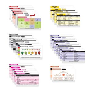 nurse nation 30 horizontal nursing badge reference cards – lab values, ekg, vitals, and more! (bonus cheat sheets) great nurse gifts – nursing student accessories and supplies!