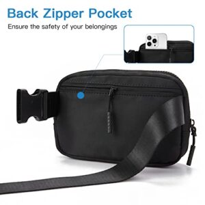 Telena Belt Bag for Women Men Fashionable Crossbody Fanny Pack for Women Waist Bag with Adjustable Strap Black