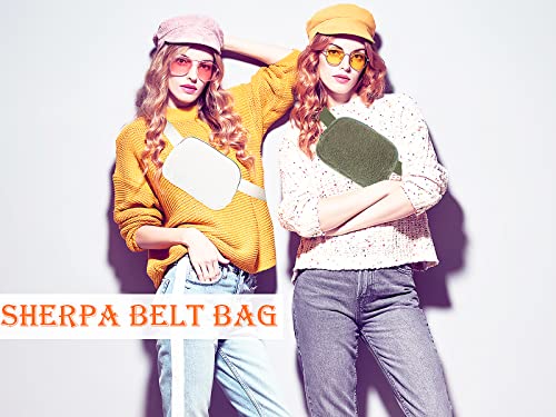 Sherpa Belt Bags Fleece Fanny Packs Fuzzy Crossbody Bag Adjustable Strap