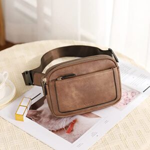 CLUCI Belt Bag for Women, Mini Everywhere Crossbody Waist Bag Adjustable Strap, Vegan Leather Women's Fanny Pack