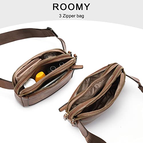 CLUCI Belt Bag for Women, Mini Everywhere Crossbody Waist Bag Adjustable Strap, Vegan Leather Women's Fanny Pack