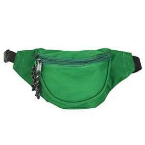 DALIX Fanny Pack w/ 3 Pockets Traveling Concealment Pouch Airport Money Bag (Green)