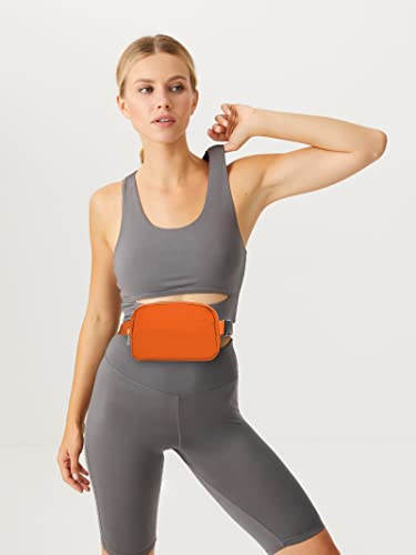 Everywhere Belt Bag, Fashion Small Waist Pouch Fanny Pack Crossbody Bags for Women Men, Unisex Mini Belt Bag with Adjustable Strap for Travel Run Outdoor Cycling and Shopping(Orange)