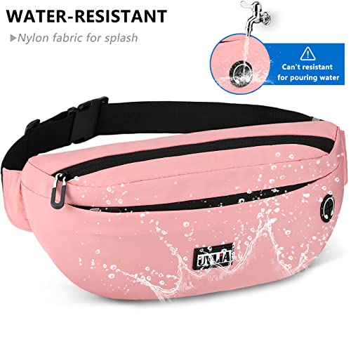 UYLIA Large Crossbody Fanny Pack with 4 Zipper Pockets for Men Women,Water Resistant Waist Pack, Gifts for Enjoy Sports Running Hiking Traveling Workout Walking Outdoors Sport