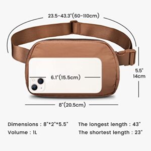 Fanny Packs for Women Men, Everywhere Belt Bag with Adjustable Strap Small Waterproof Crossbody Fanny Pack Fashion Waist Packs for Travel Workout Running Hiking