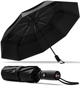 repel umbrella windproof travel umbrella – wind resistant, small – compact, light, automatic, strong steel shaft, mini, folding and portable – backpack, car, purse umbrellas for rain – men and women