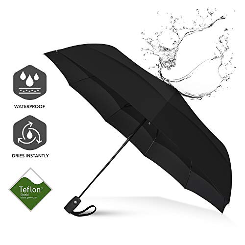 Repel Umbrella Windproof Travel Umbrella - Wind Resistant, Small - Compact, Light, Automatic, Strong Steel Shaft, Mini, Folding and Portable - Backpack, Car, Purse Umbrellas for Rain - Men and Women