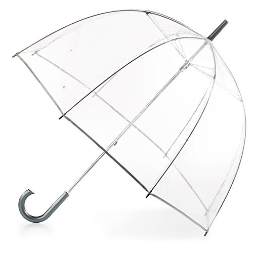 totes Women's Clear Bubble Umbrella – Transparent Dome Coverage – Large Windproof and Rainproof Canopy – Ideal for Weddings, Proms or Everyday Protection, Clear