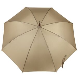 totes Auto Open Wooden Stick Umbrella, Beige/British Tan, One Size