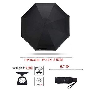 SY COMPACT Travel Umbrella - Lightweight Portable mini Compact Umbrellas (black)