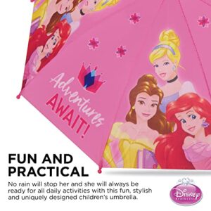 Disney Kids Umbrella, Frozen, Princess Or Minnie Mouse Rain Wear For Girls Ages 3-6