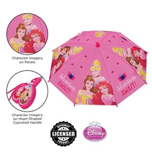 Disney Kids Umbrella, Frozen, Princess Or Minnie Mouse Rain Wear For Girls Ages 3-6