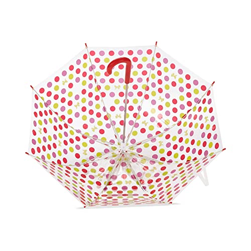 Amazon Basics Kids Clear Bubble Umbrella - Dots