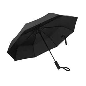 NPCQUN Travel Essentials Umbrella Windproof Compact Collapsible Light, Automatic, Strong and Portable, Wind Resistant, Folding Small Umbrella for Rain Black