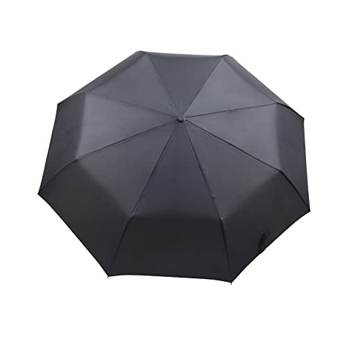 ANTI-REBOUND Travel Umbrella Windproof Compact Collapsible Light, Automatic, Strong and Portable, Wind Resistant, Folding Small Umbrella for Rain Black