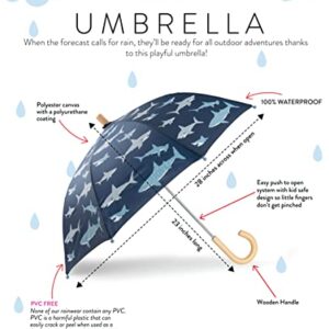 Hatley Boys' Little Printed Umbrellas, Shark Frenzy, One Size