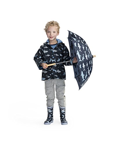 Hatley Boys' Little Printed Umbrellas, Shark Frenzy, One Size