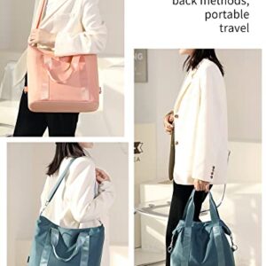 LIVACASA Large Waterproof Tote Bag for Women,Multi-Pockets Shoulder Hobo Crossbody Bag with Zipper and Top Handle