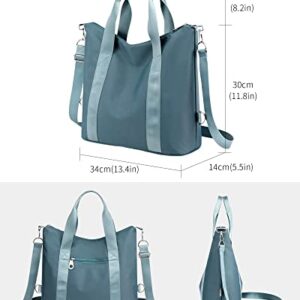 LIVACASA Large Waterproof Tote Bag for Women,Multi-Pockets Shoulder Hobo Crossbody Bag with Zipper and Top Handle