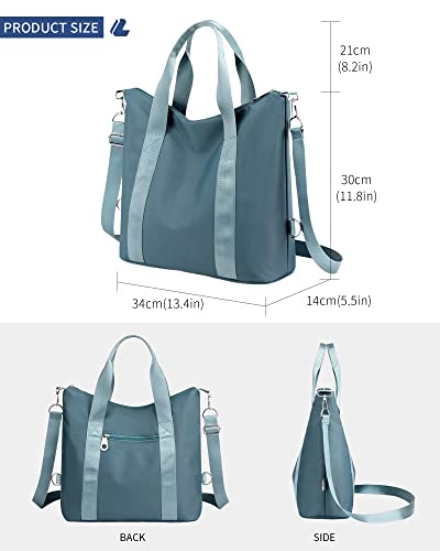 LIVACASA Large Waterproof Tote Bag for Women,Multi-Pockets Shoulder Hobo Crossbody Bag with Zipper and Top Handle