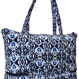 Vera Bradley Women's Cotton Deluxe Tote Travel Bag, Ikat Island, One Size US