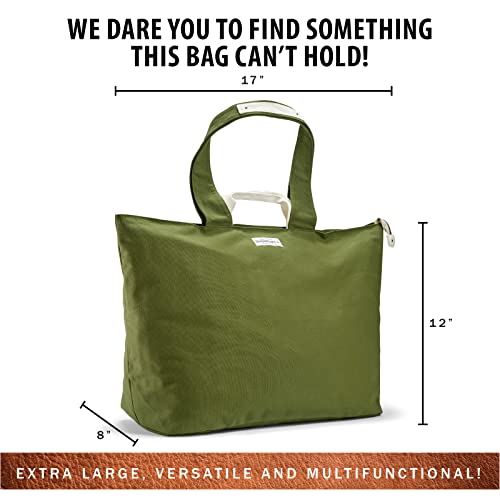 Foundry by Fit + Fresh, All The Things Tote Bag, Luggage, Travel Duffle Bag, Weekender Bags for women, and Beach Bag, Olive