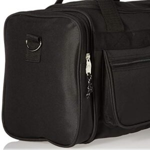 Rockland Duffel Bag, Black, 18.5 in X 10.5 in X 8.5 in