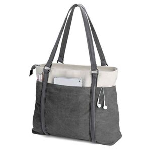 women’s work bag with laptop compartment zipper pockets teacher totes purse