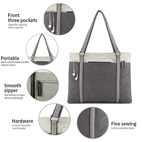 Women's Work Bag with Laptop Compartment Zipper Pockets Teacher Totes Purse