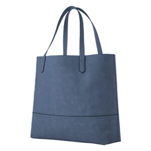 oversized suede taylor tote in navy