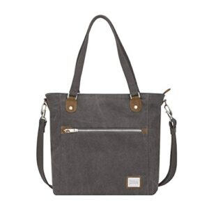 travelon anti-theft heritage tote bag, pewter, one size