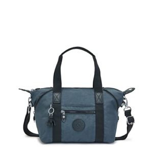kipling women’s art mini tote bag, lightweight small weekender, travel handbag, nocturnal grey