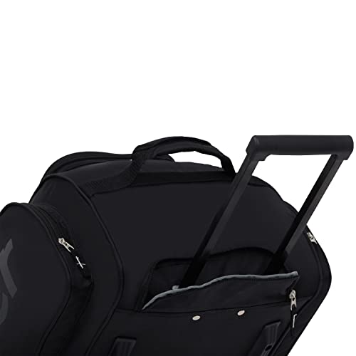 Wrangler Wesley Rolling Duffel Bag, Black, Large 30-Inch