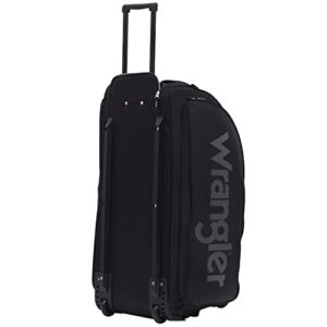 Wrangler Wesley Rolling Duffel Bag, Black, Large 30-Inch