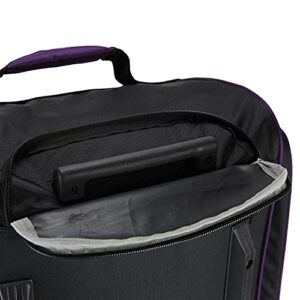 Travelers Club Xpedition 30 Inch Multi-Pocket Upright Rolling Duffel Bag, Purple, 30" Suitcase