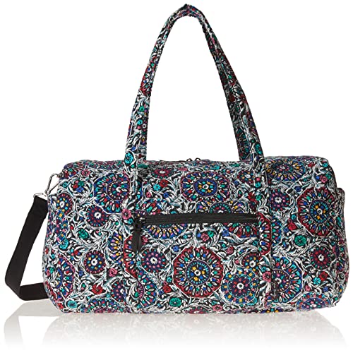 Vera Bradley Women's Large Travel Duffel Bag, Stained Glass Medallion-Recycled Cotton, One Size