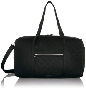 vera bradley women’s performance twill large travel duffle bag, black, one size