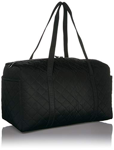 Vera Bradley Women's Performance Twill Large Travel Duffle Bag, Black, One Size