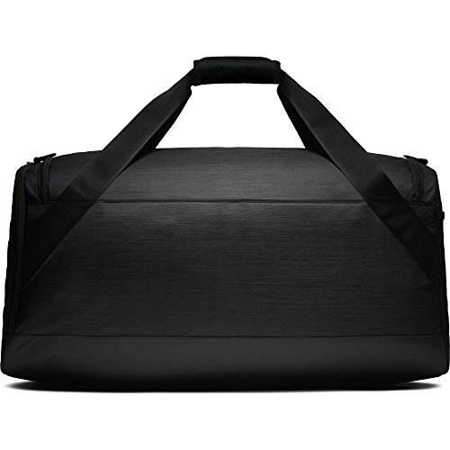 NIKE Brasilia Duffel Bag, Black/Black/White, Large