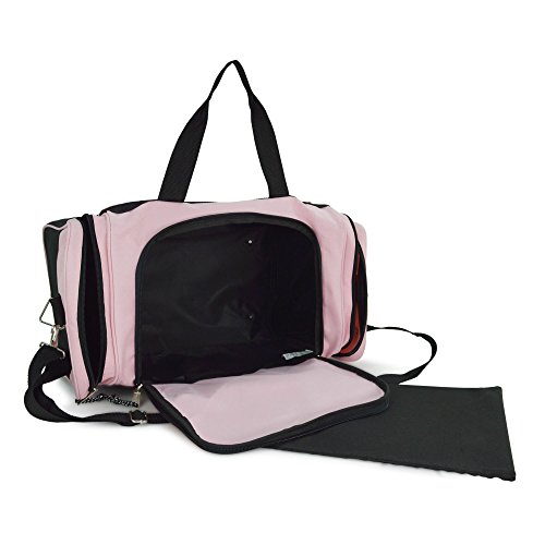 DALIX 21" Blank Sports Duffle Bag Gym Bag Travel Duffel with Adjustable Strap in Pink