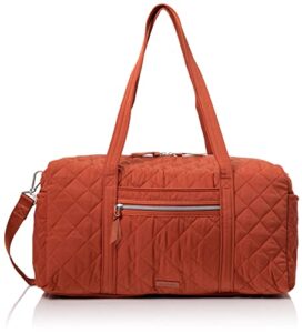 vera bradley womens performance twill medium duffle travel bag, toasted terracotta, one size us