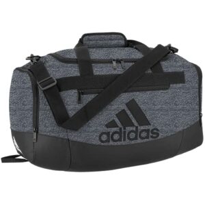adidas defender 4 small duffel bag, jersey onix grey/black, one size
