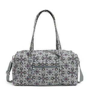 vera bradley women’s medium travel duffel bag, plaza tile-recycled cotton, one size