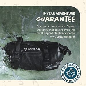 Earth Pak Waterproof Duffel Bag- Perfect for Any Kind of Travel, Lightweight, 50L & 70L Sizes, Large Storage Space, Durable Straps and Handles, Heavy Duty Material to Keep Your Gear Safe (Green, 50L)