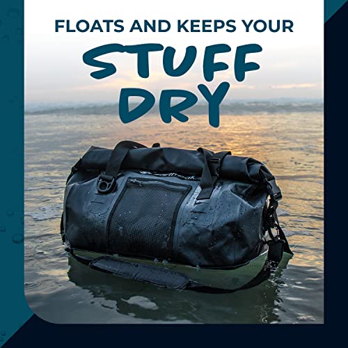 Earth Pak Waterproof Duffel Bag- Perfect for Any Kind of Travel, Lightweight, 50L & 70L Sizes, Large Storage Space, Durable Straps and Handles, Heavy Duty Material to Keep Your Gear Safe (Green, 50L)